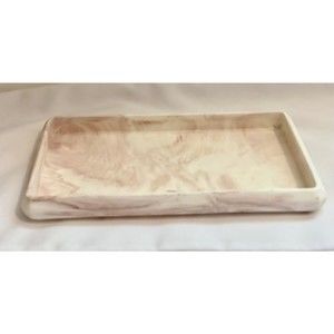 Avanti Tray - Pink and White Swirl